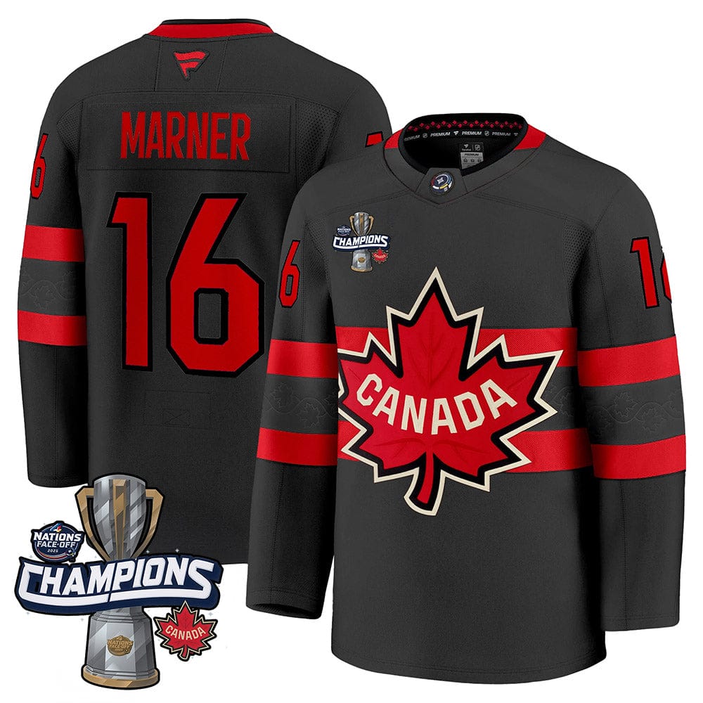 Men Canada 2025 4 Nations Face-Off Champions Jersey - All Stitched - Image 9