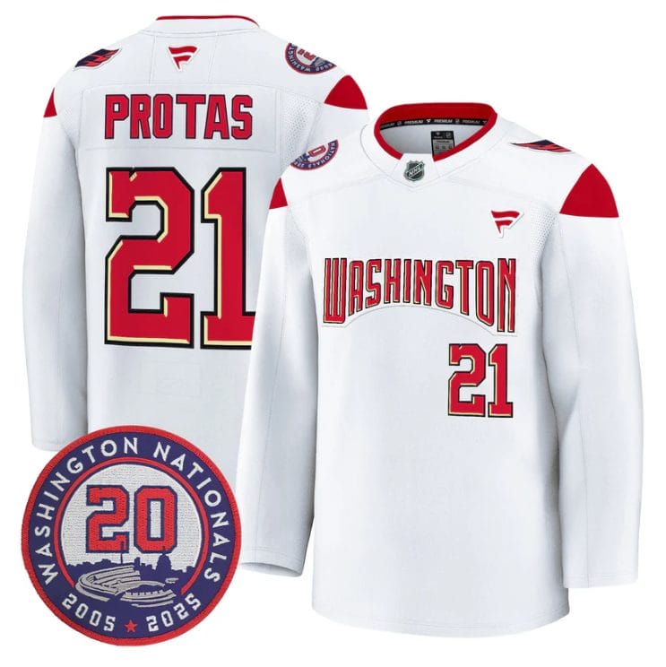 Aliaksei Protas Jersey #21 Washington Capitals 20th Anniversary Seasons Stitched