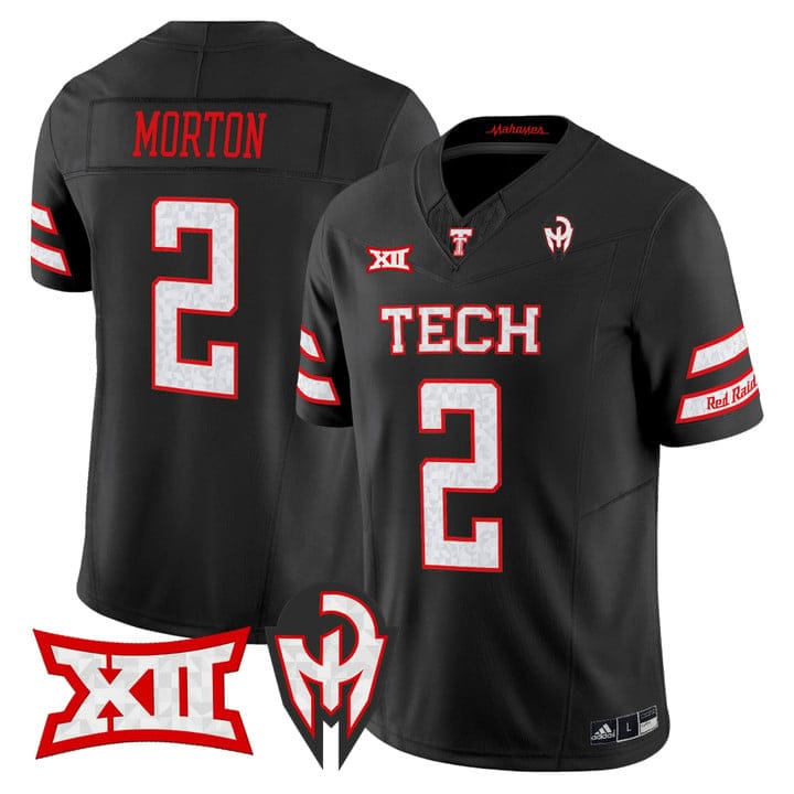 Behren Morton Jersey #2 Texas Tech Red Raiders Too Cold Vapor Stitched