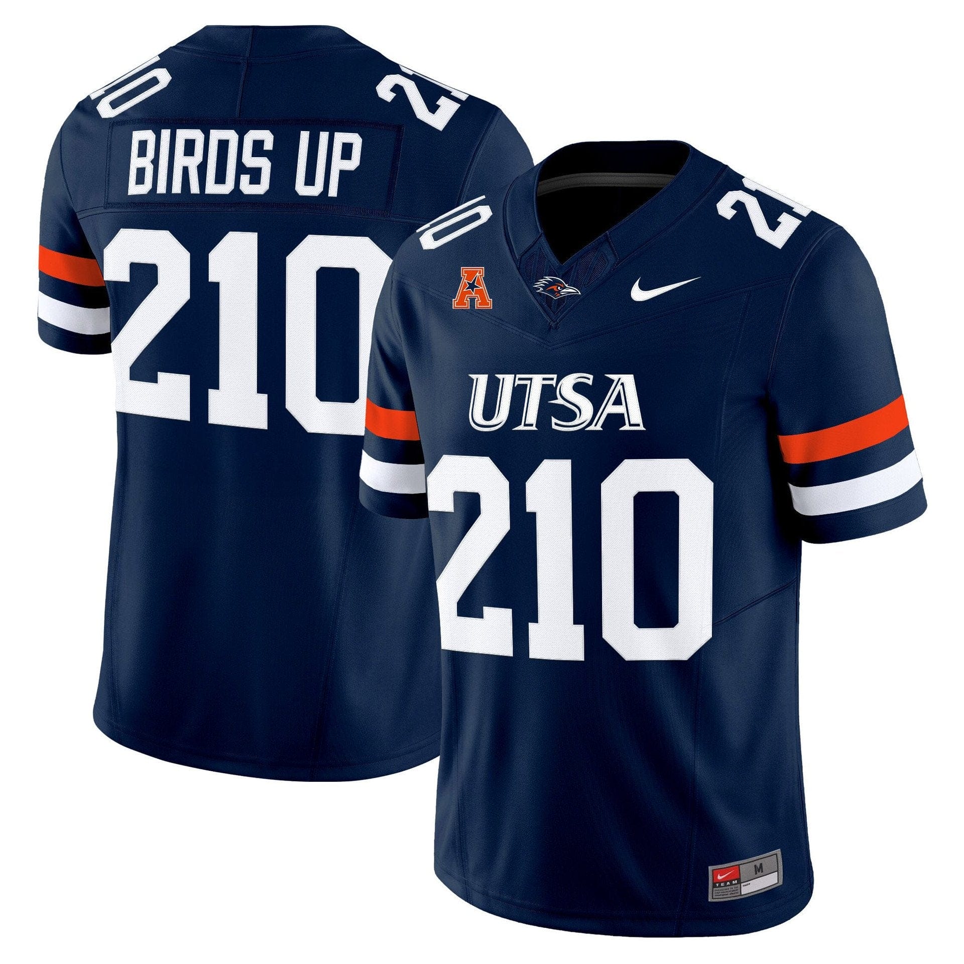Alternative view of Birds Up Jersey #210 UTSA Roadrunners 2025 Vapor Limited Stitched