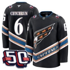 Men Washington Capitals 50th Anniversary Premium Jersey - All Stitched