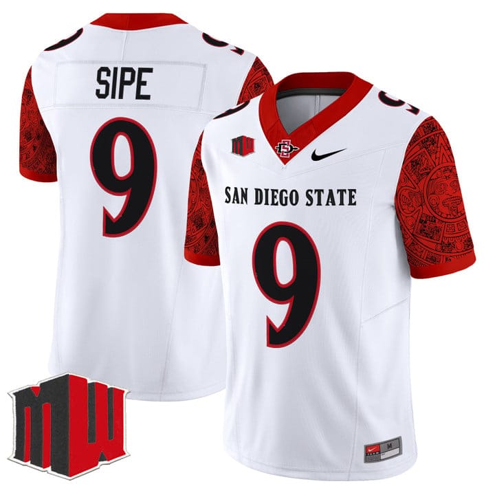 Alternative view of Brian Sipe Jersey #9 San Diego State Aztecs 2025 Limited Stitched