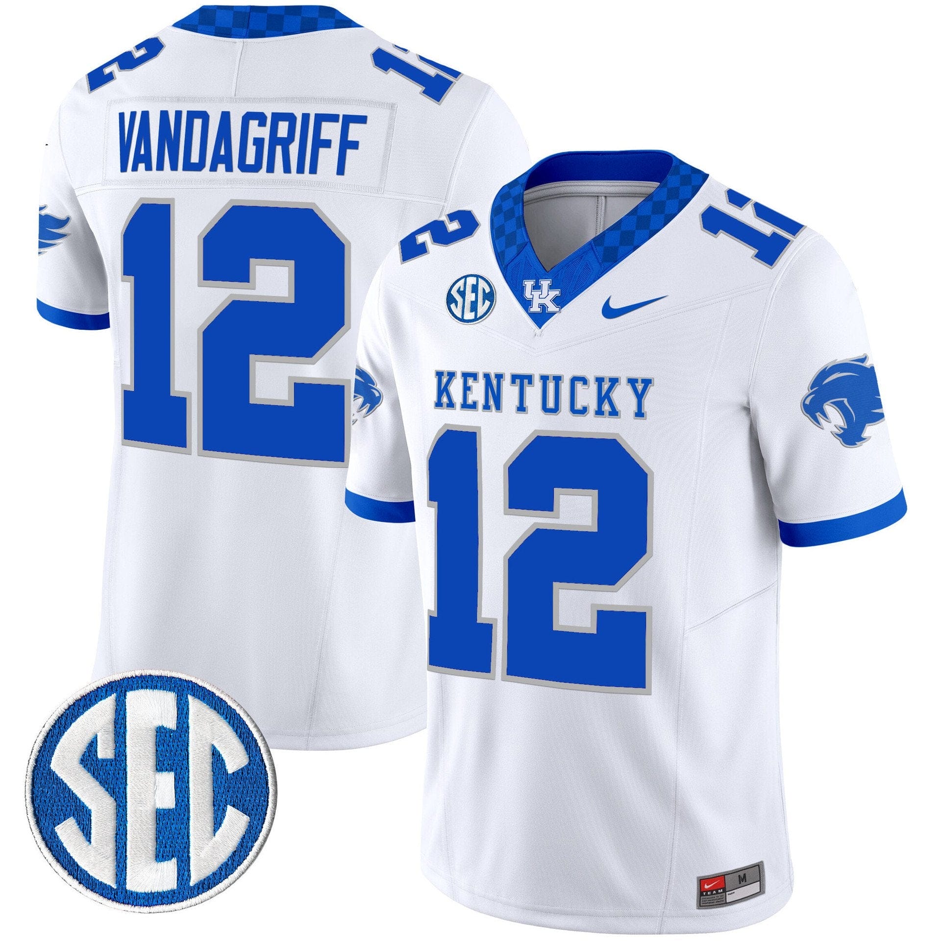 Alternative view of Brock Vandagriff Jersey #12 Kentucky Wildcats 2025 Limited Stitched