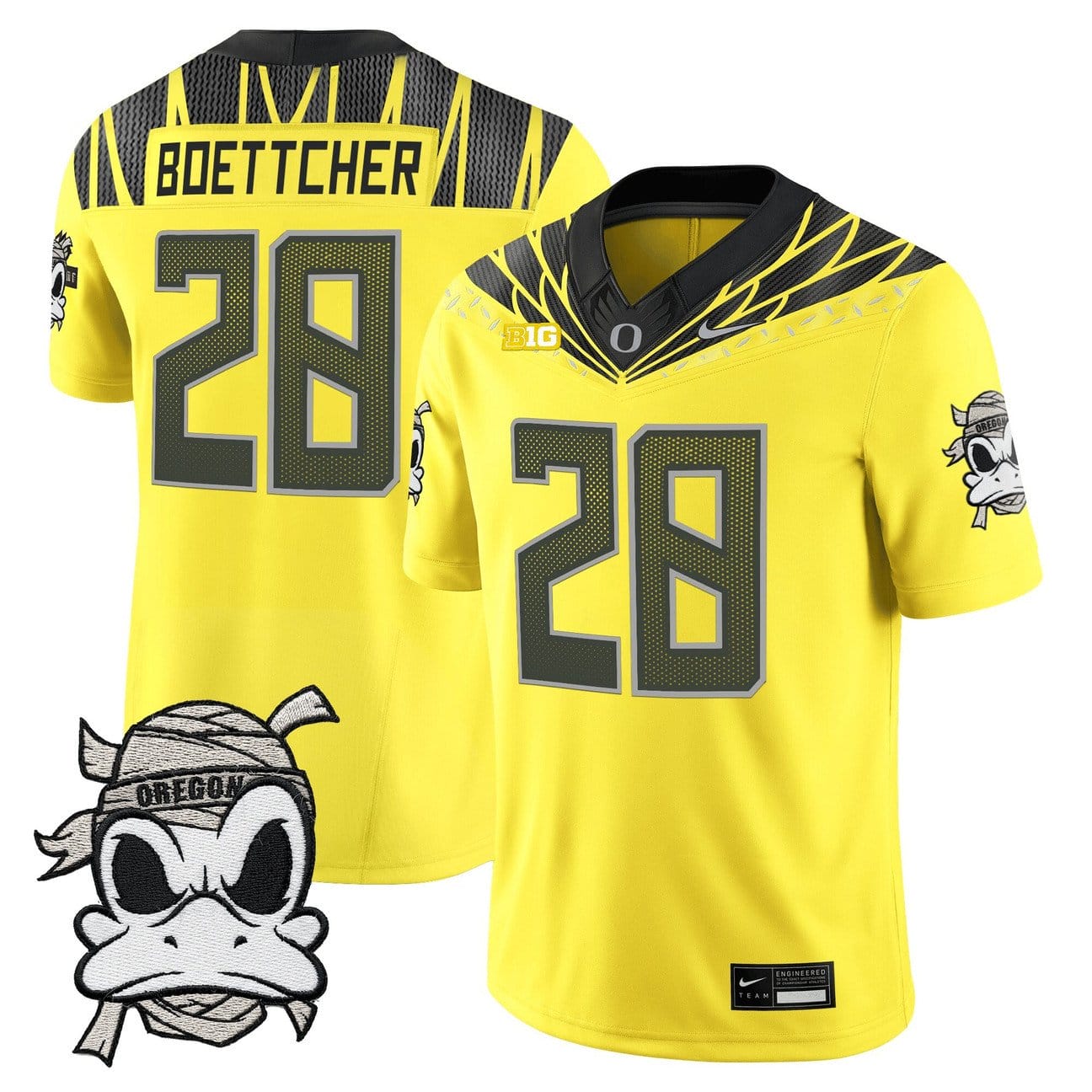 Bryce Boettcher Jersey #28 Oregon Ducks 2025 Mummy Duck Vapor Limited Stitched - Image 4