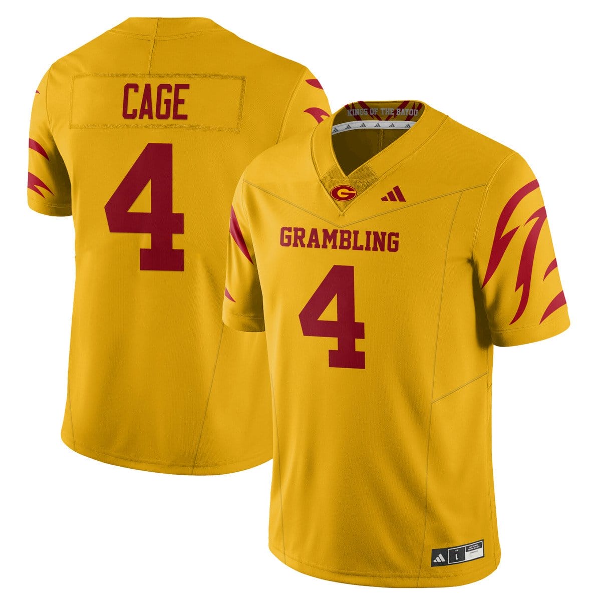 Alternative view of Bryce Cage Jersey #4 Grambling State Football 2025 Special Stitched