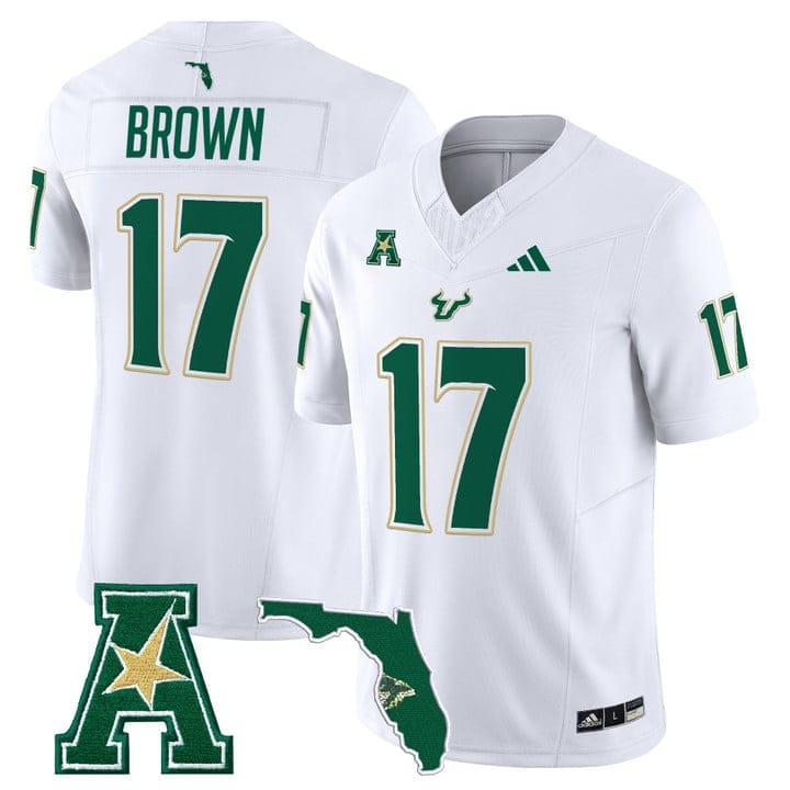 Alternative view of Byrum Brown Jersey #17 South Florida Bulls 2025 Vapor Limited Stitched