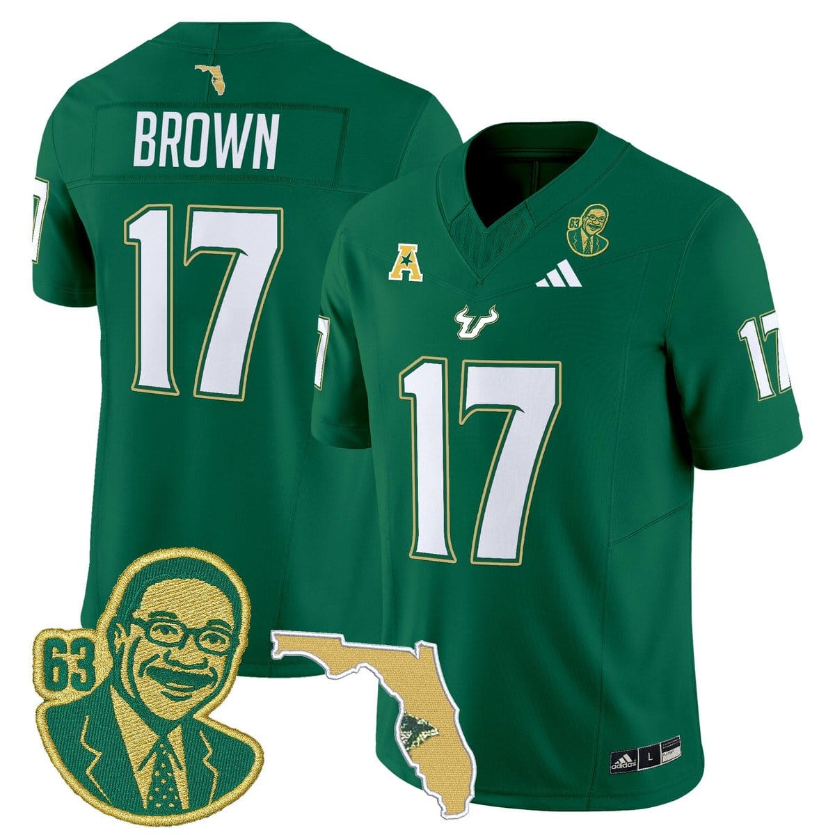 Byrum Brown Jersey #17 South Florida Bulls Lee Roy Selmon Legacy Stitched - Image 5
