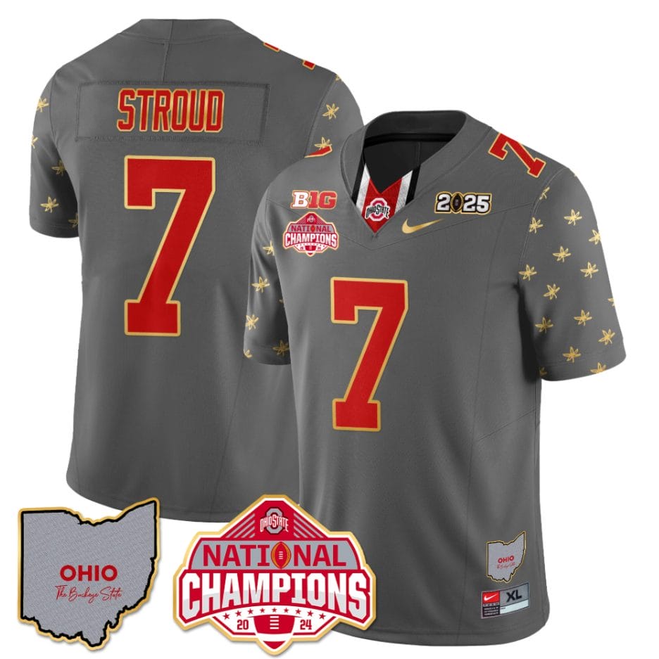C J Stroud Jersey #7 Ohio State National Champions 2025 Patch - Image 3