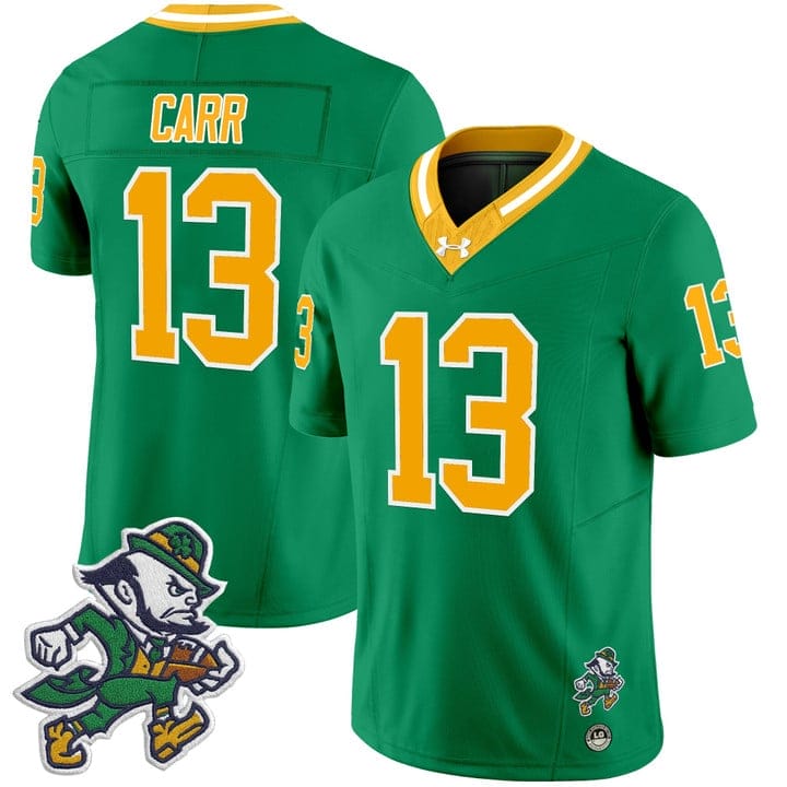 CJ Carr Jersey #13 Notre Dame 2025 Gridiron Leprechaun Edition - Image 5