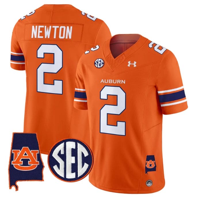 Cam Newton Jersey #2 Auburn Tigers 2025 Alabama Patch Stitched - Image 4