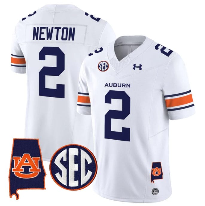 Alternative view of Cam Newton Jersey #2 Auburn Tigers 2025 Alabama Patch Stitched