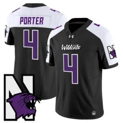 Alternative view of Cam Porter Jersey #4 Northwestern Wildcats Honoring 95 Vapor Limited Stitched