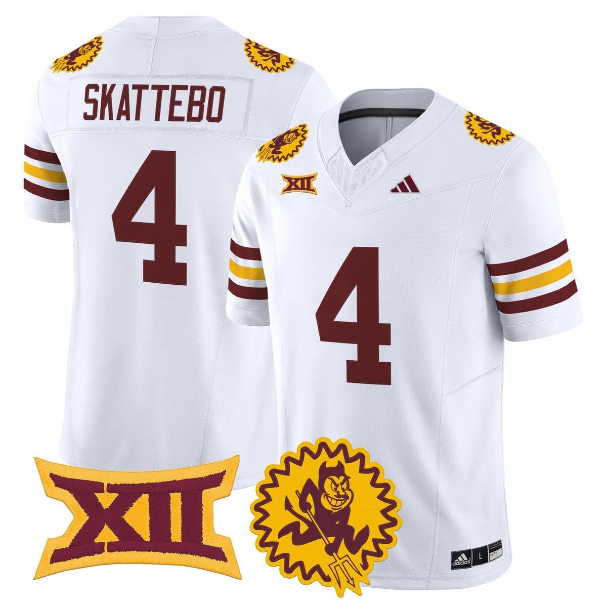 Alternative view of Cam Skattebo Jersey #4 Arizona State Sun Devils 1975 Throwback Stitched
