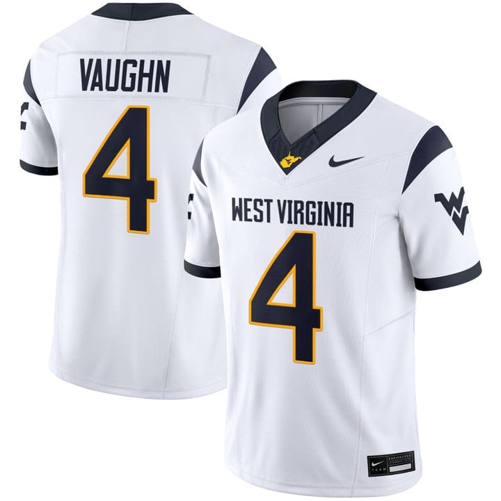 Cam Vaughn Jersey #4 West Virginia Mountaineers 2025 Vapor Stitched - Image 2