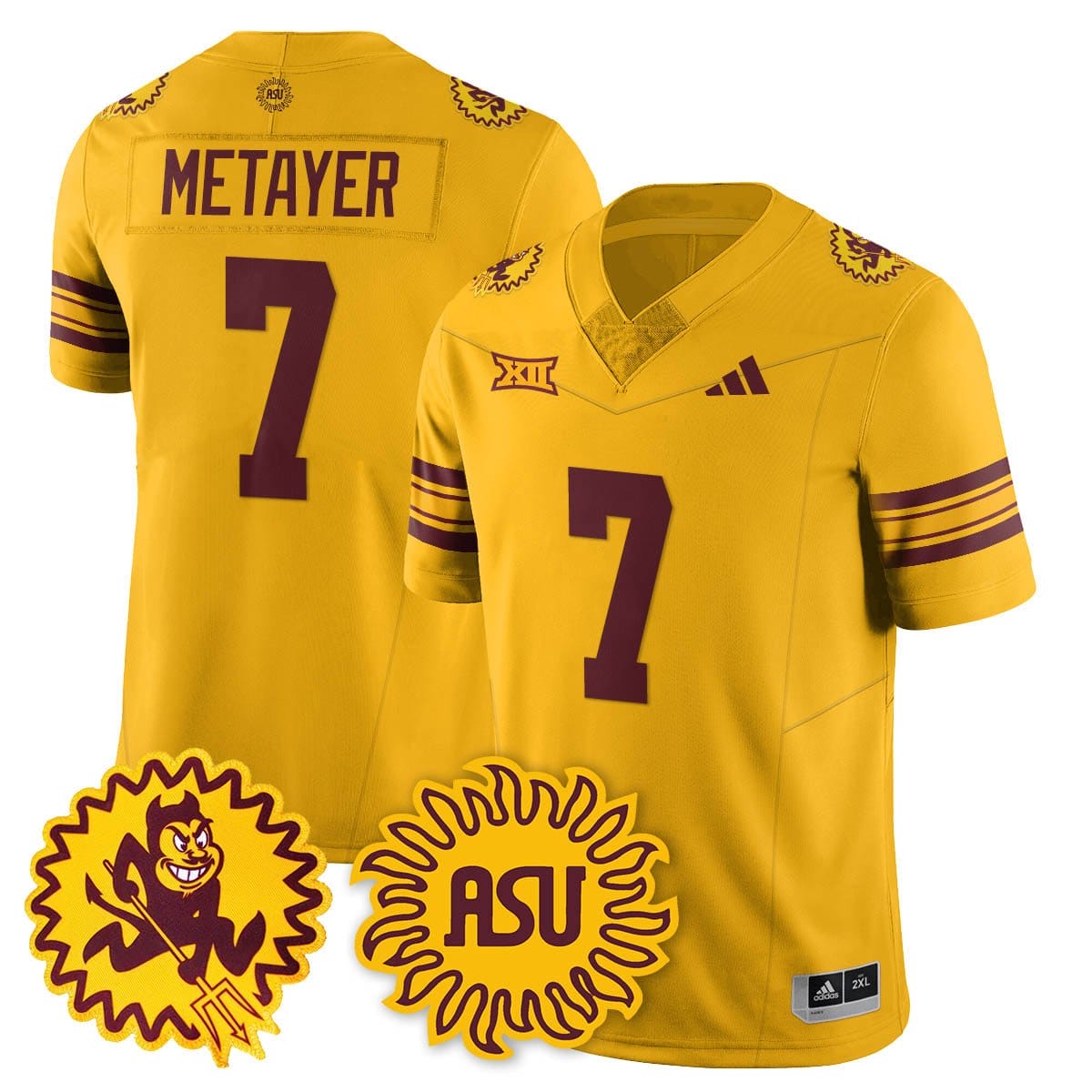 Chamon Metayer Jersey #7 Arizona State Sun Devils 1975 Throwback Stitched - Image 3