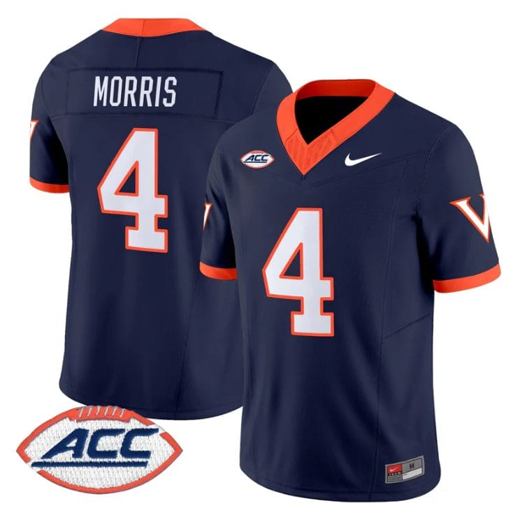 Alternative view of Chandler Morris Jersey #4 Virginia Cavaliers 1995 Throwbacks Stitched