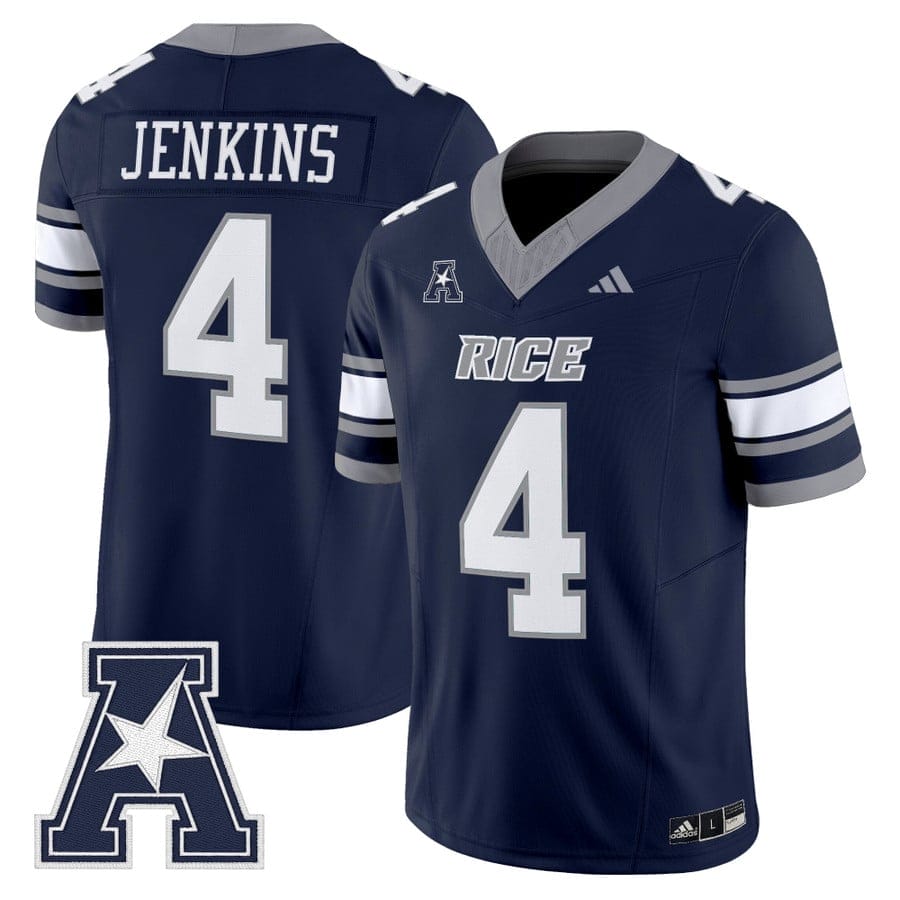 Alternative view of Chase Jenkins Jersey #4 Rice Owls 2025 Vapor Limited Stitched