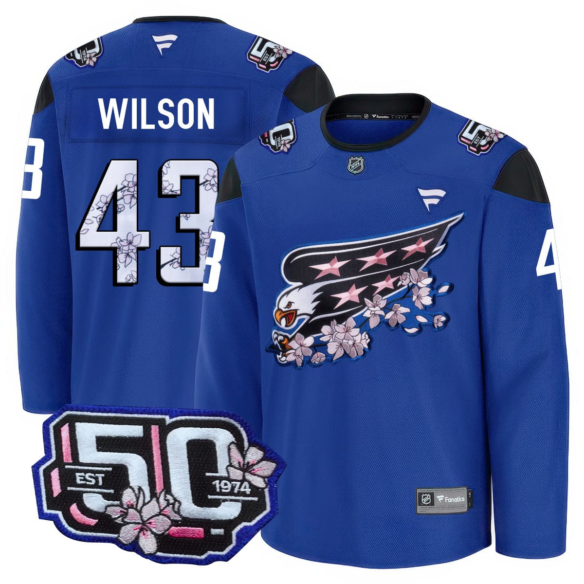 Men Washington Capitals 50th Anniversary Premium Jersey - All Stitched - Image 17