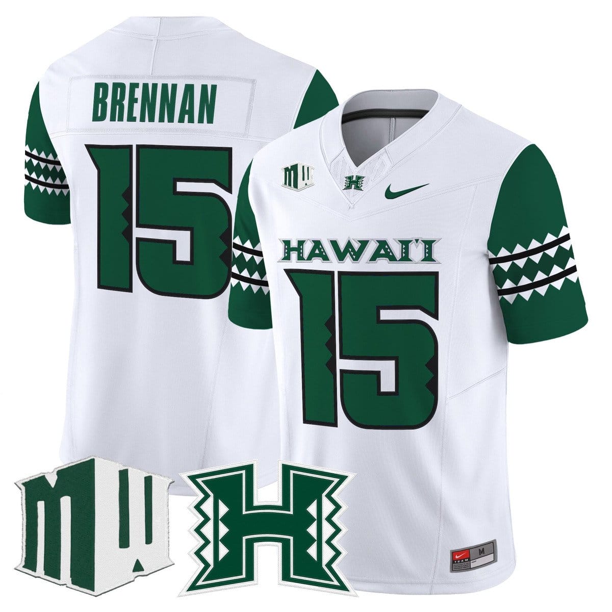 Alternative view of Colt Brennan Jersey #15 Hawai'i Rainbow Warriors 2025 Vapor Stitched