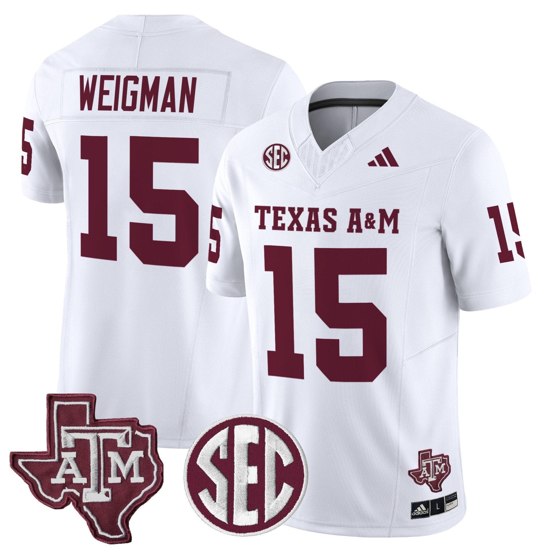 Alternative view of Conner Weigman Jersey #15 Texas A&M Aggies 2025 Vapor Stitched