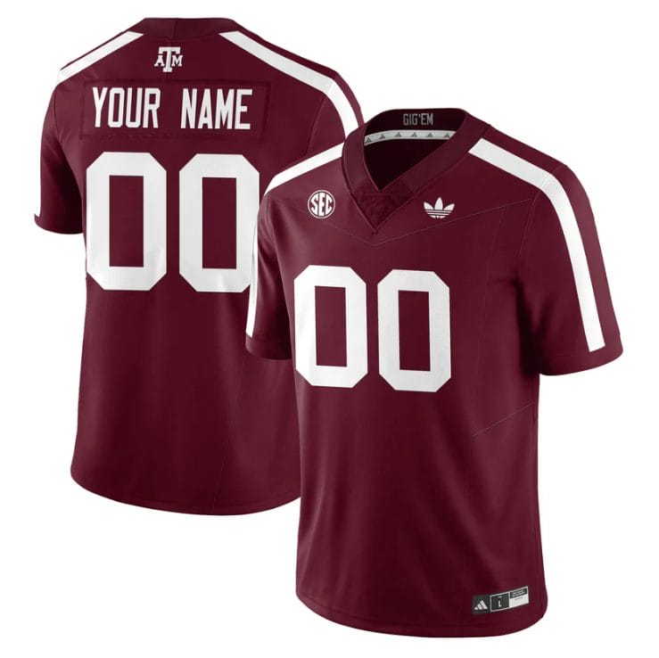 Custom Texas A&M Aggies Football Jersey 1975 Throwback Stitched