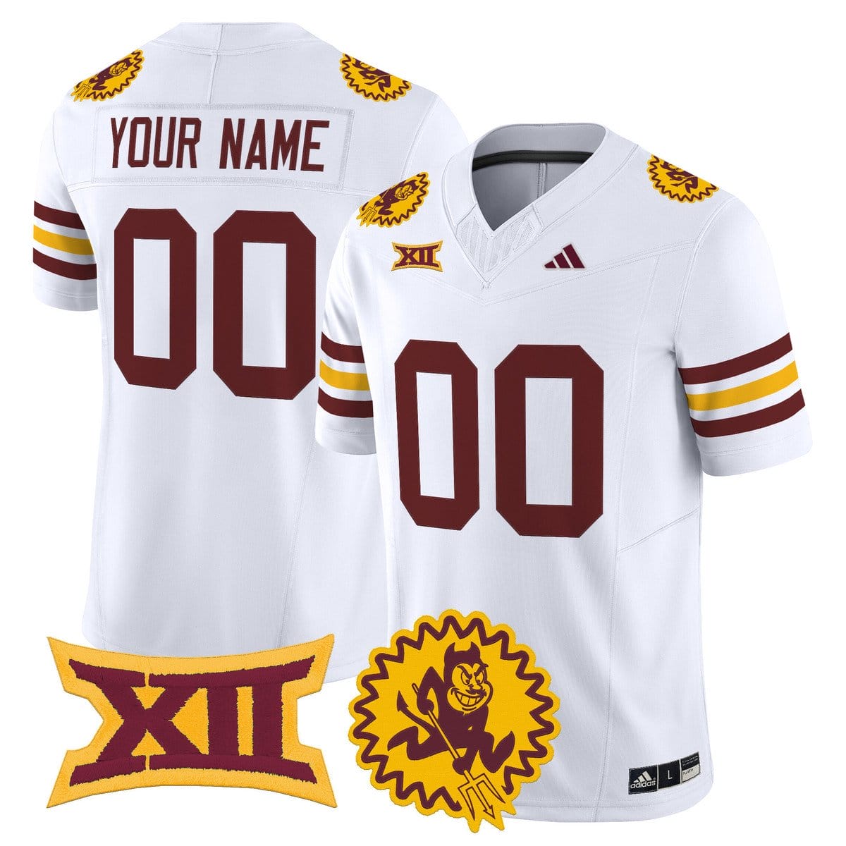 Alternative view of Custom Arizona State Sun Devils Jersey 1975 Throwback Vapor Stitched