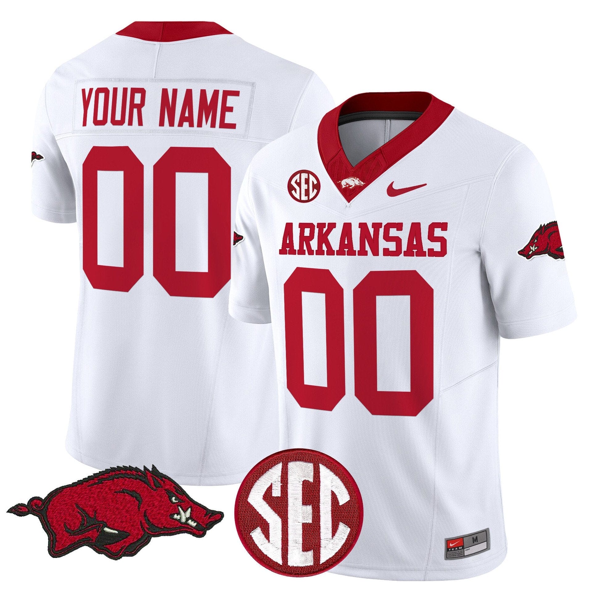 Alternative view of Custom Arkansas Razorbacks Jersey Name, Number Limited Stitched