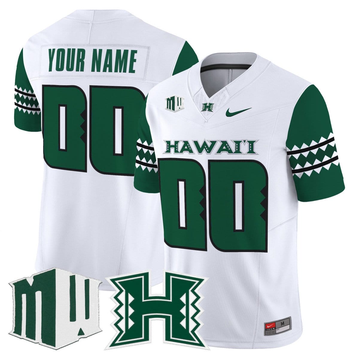 Alternative view of Custom Hawai'i Rainbow Warriors Jersey Name, Number 2025 Vapor Stitched