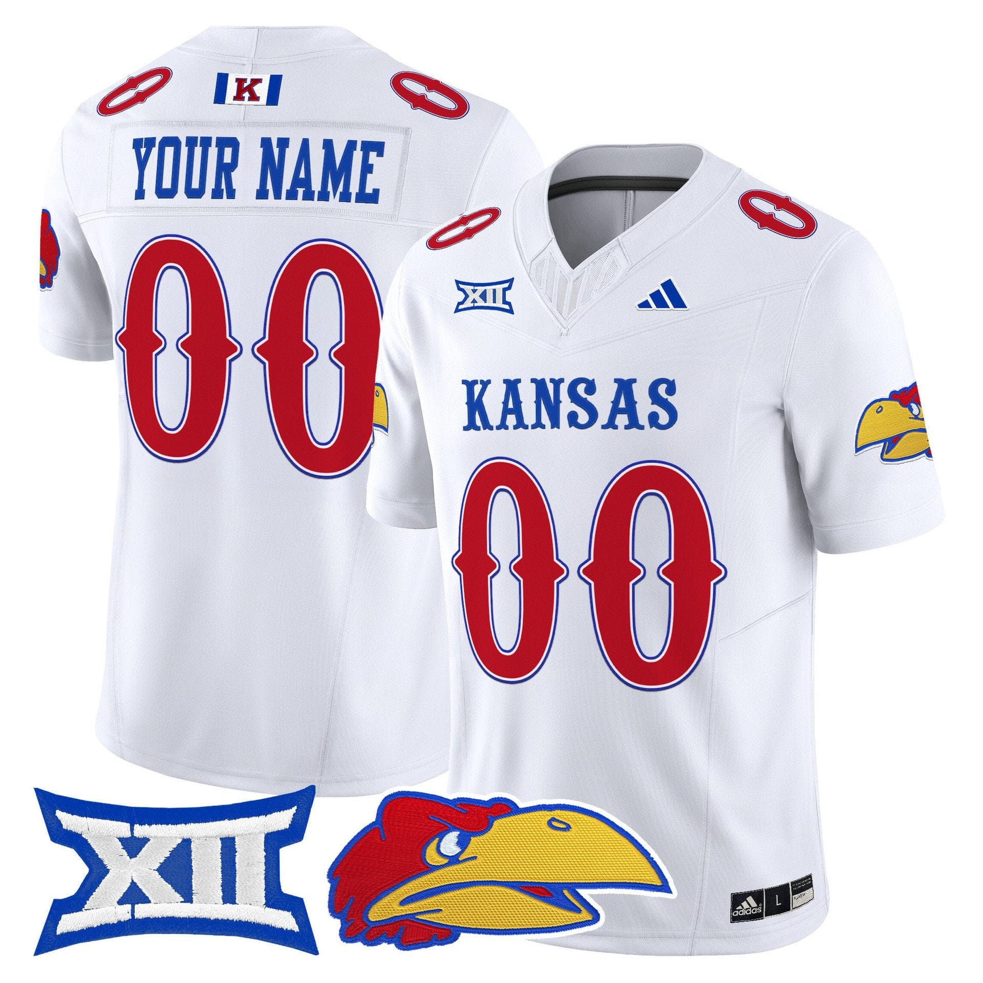 Alternative view of Custom Kansas Jayhawks Jersey Name, Number 2025 Limited Stitched