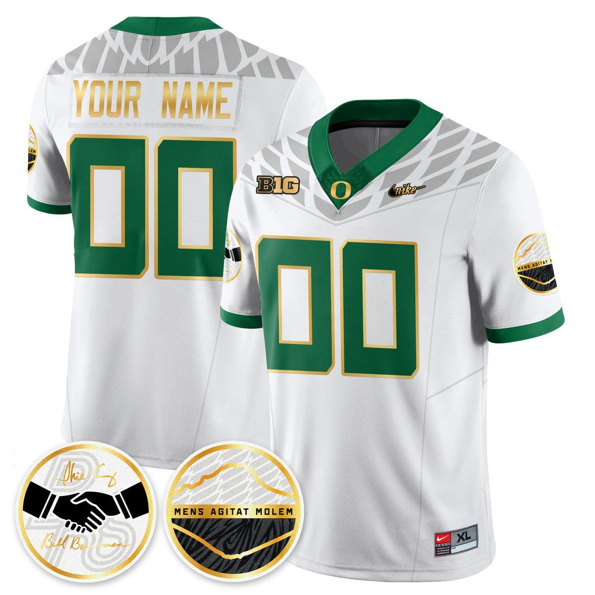 Alternative view of Custom Oregon Ducks Jersey Name, Number 2025 Shoe Duck Stitched