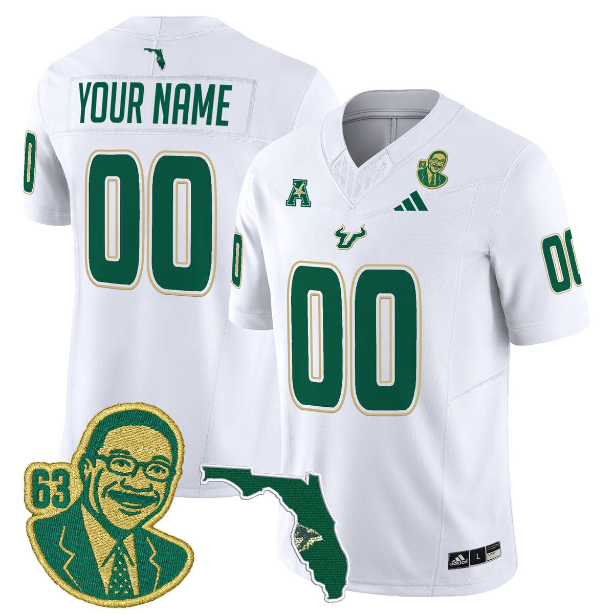 Alternative view of Custom South Florida Bulls Jersey Lee Roy Selmon Legacy Edition Stitched
