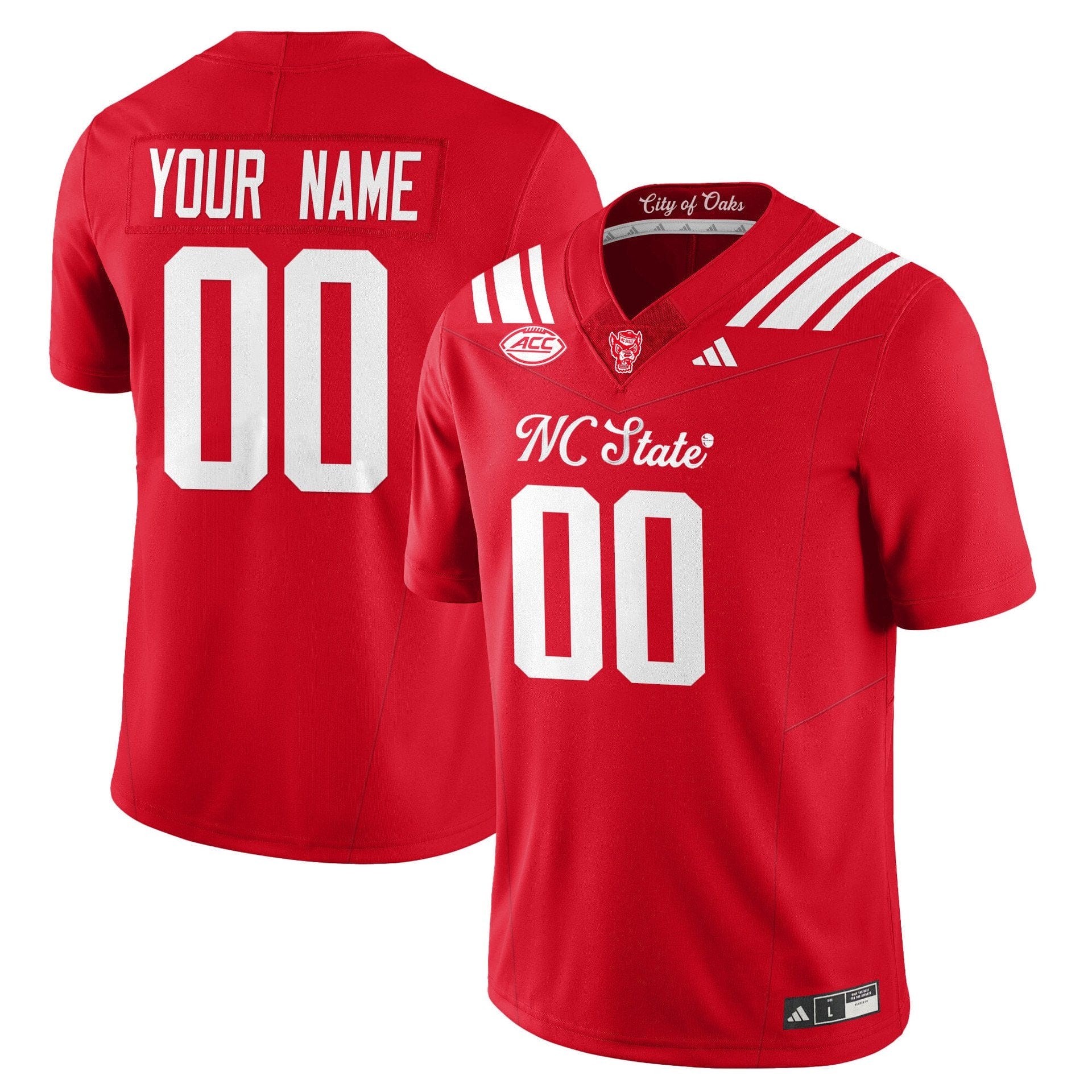Alternative view of Custom State Wolfpack Jersey City of Oaks Name, Number Limited Stitched