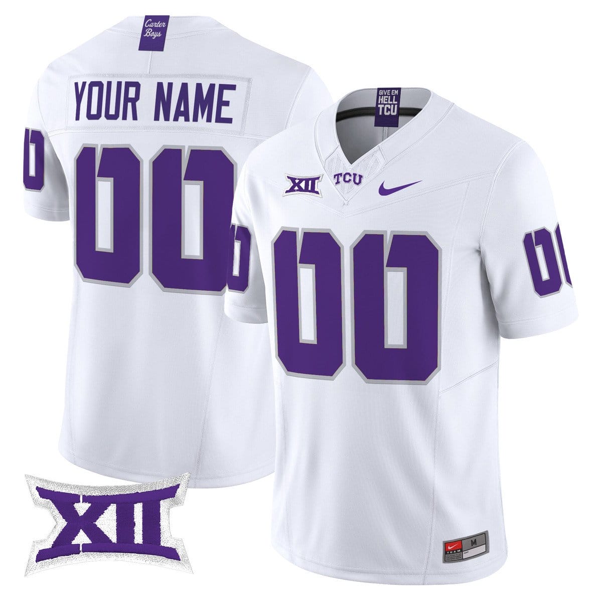 Alternative view of Custom TCU Horned Frogs Jersey Name, Number 2025 Limited Stitched