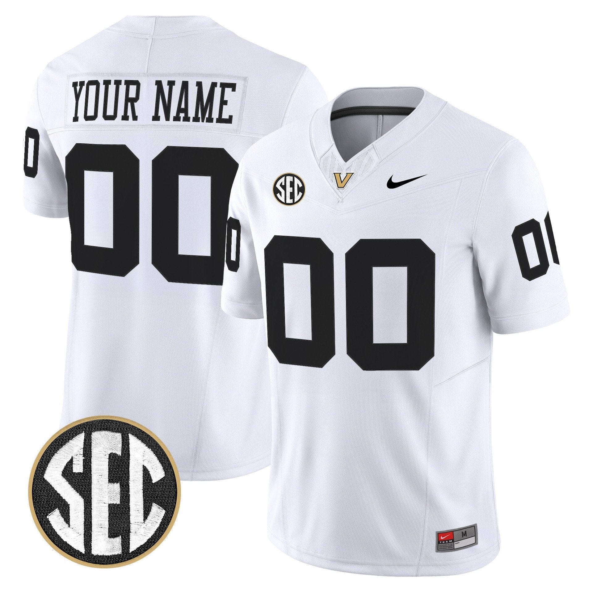 Alternative view of Custom Vanderbilt Commodores Jersey Name, Number 2025 Limited Stitched