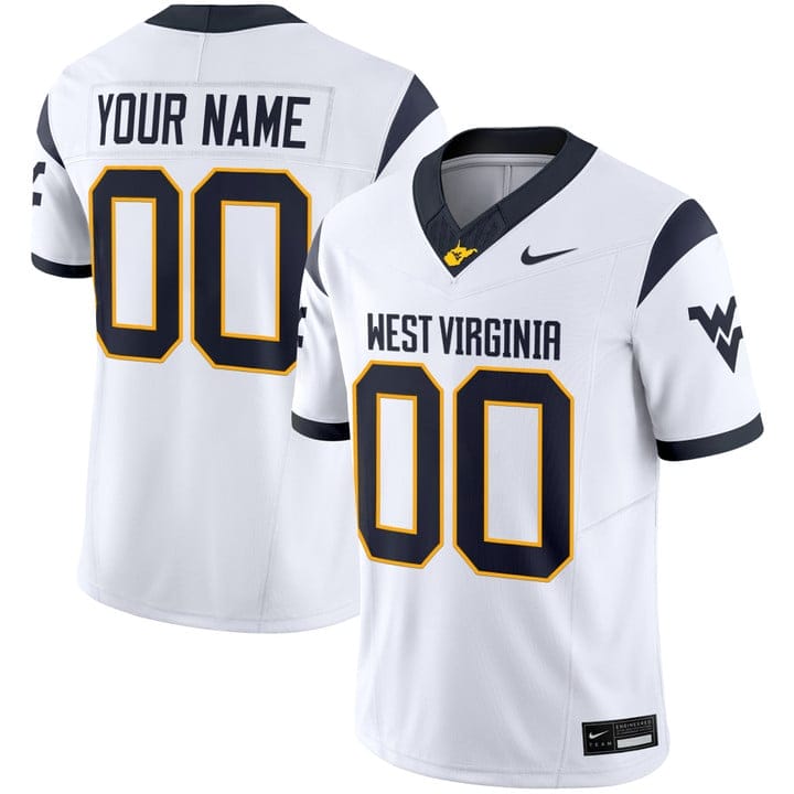 Alternative view of Custom West Virginia Mountaineers Jersey 2025 Vapor Limited Stitched