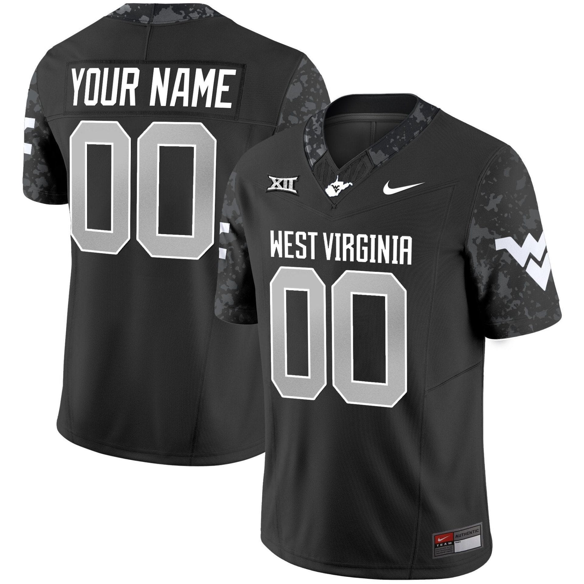 Alternative view of Custom West Virginia Mountaineers Jersey Name, Number 2025 Stitched