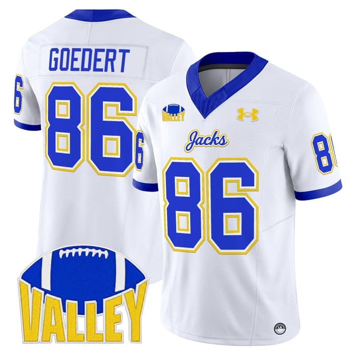 Alternative view of Dallas Goedert Jersey #86 South Dakota State Jackrabbits 2025 Stitched