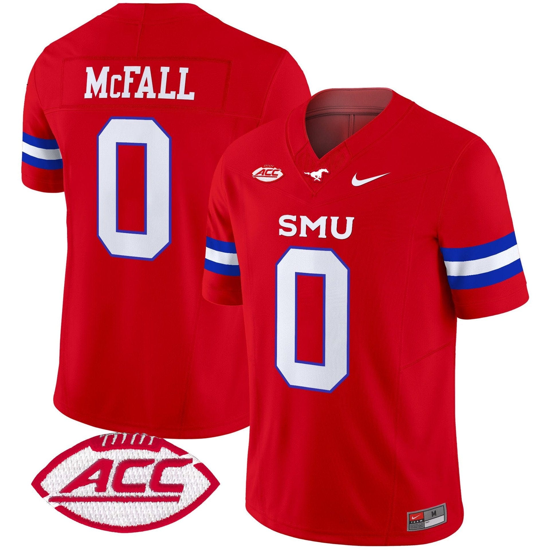Derrick McFall Jersey #0 SMU Mustangs 2025 Vapor Limited Stitched - Image 5