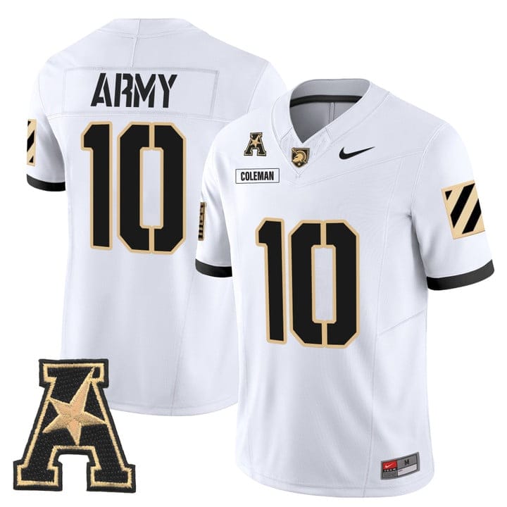 Alternative view of Dewayne Coleman Jersey #10 Army Black Knights 2025 Vapor Stitched