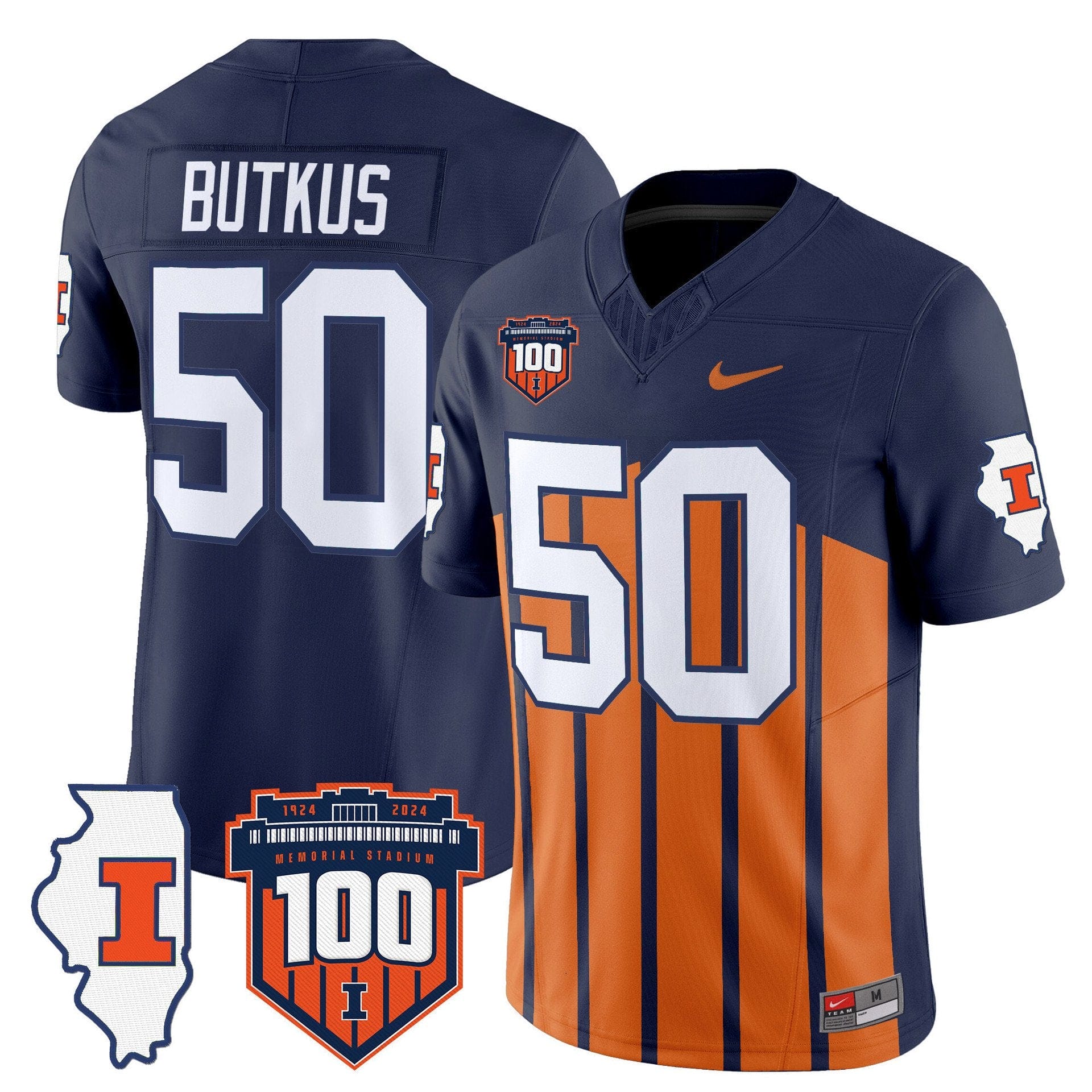 Dick Butkus Jersey #50 Illinois Fighting 100th Memorial Stadium - Image 4