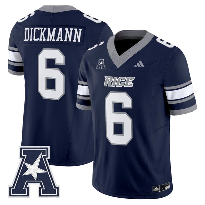 Alternative view of Drayden Dickmann Jersey #6 Rice Owls 2025 Vapor Limited Stitched