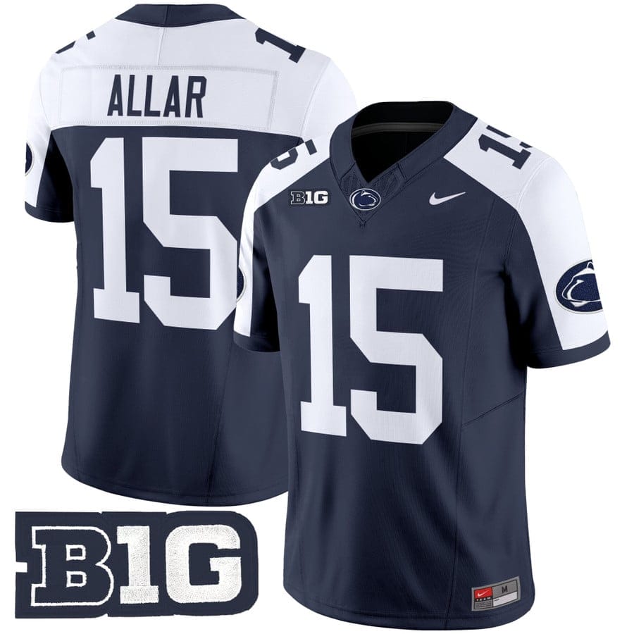 Alternative view of Drew Allar Jersey #15 Penn State Vapor Limited 2025 Stitched