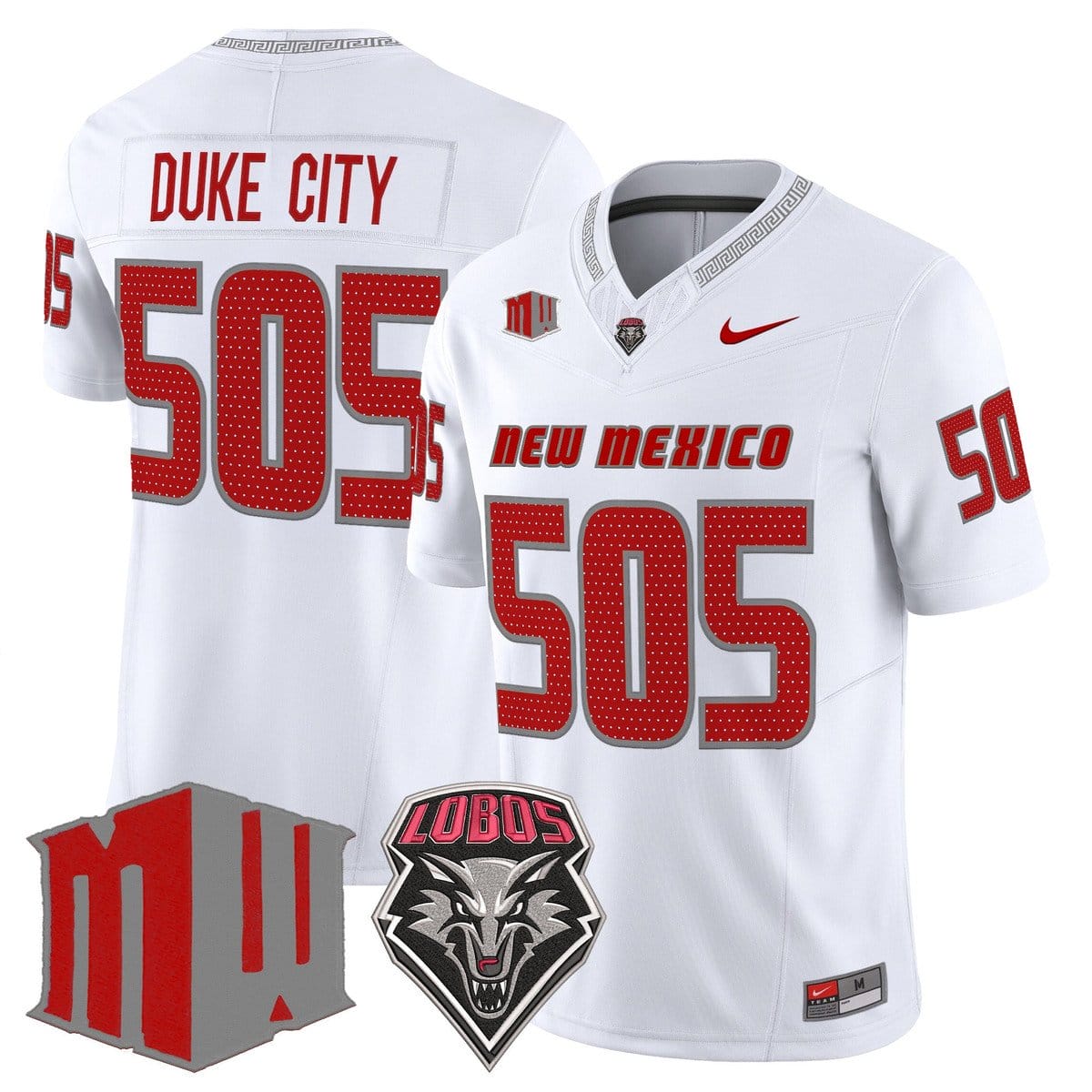 Alternative view of Duke City Jersey #505 New Mexico Lobos 2025 Vapor Limited Stitched