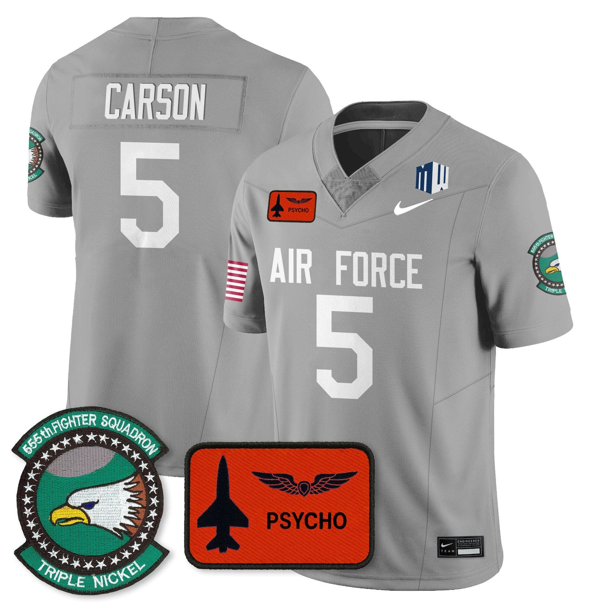 Dylan Carson Jersey #5 Air Force 2025 Honor F-16 Stitched - Image 4