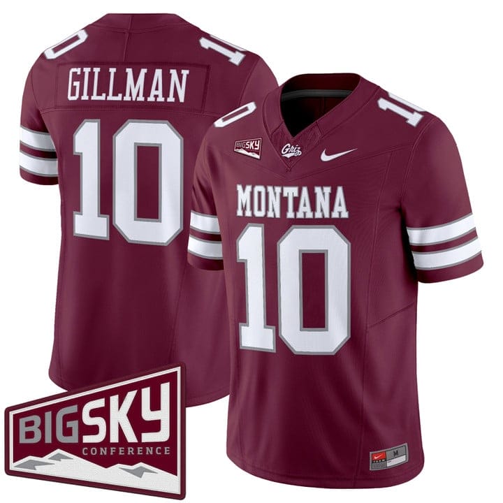 Eli Gillman Jersey #10 Montana Grizzlies 2025 Vapor Limited Stitched - Image 5
