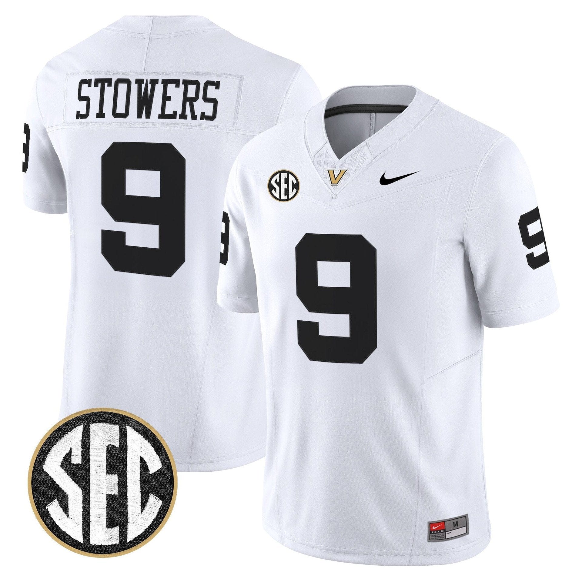Alternative view of Eli Stowers Jersey #9 Vanderbilt Commodores 2025 Limited Stitched