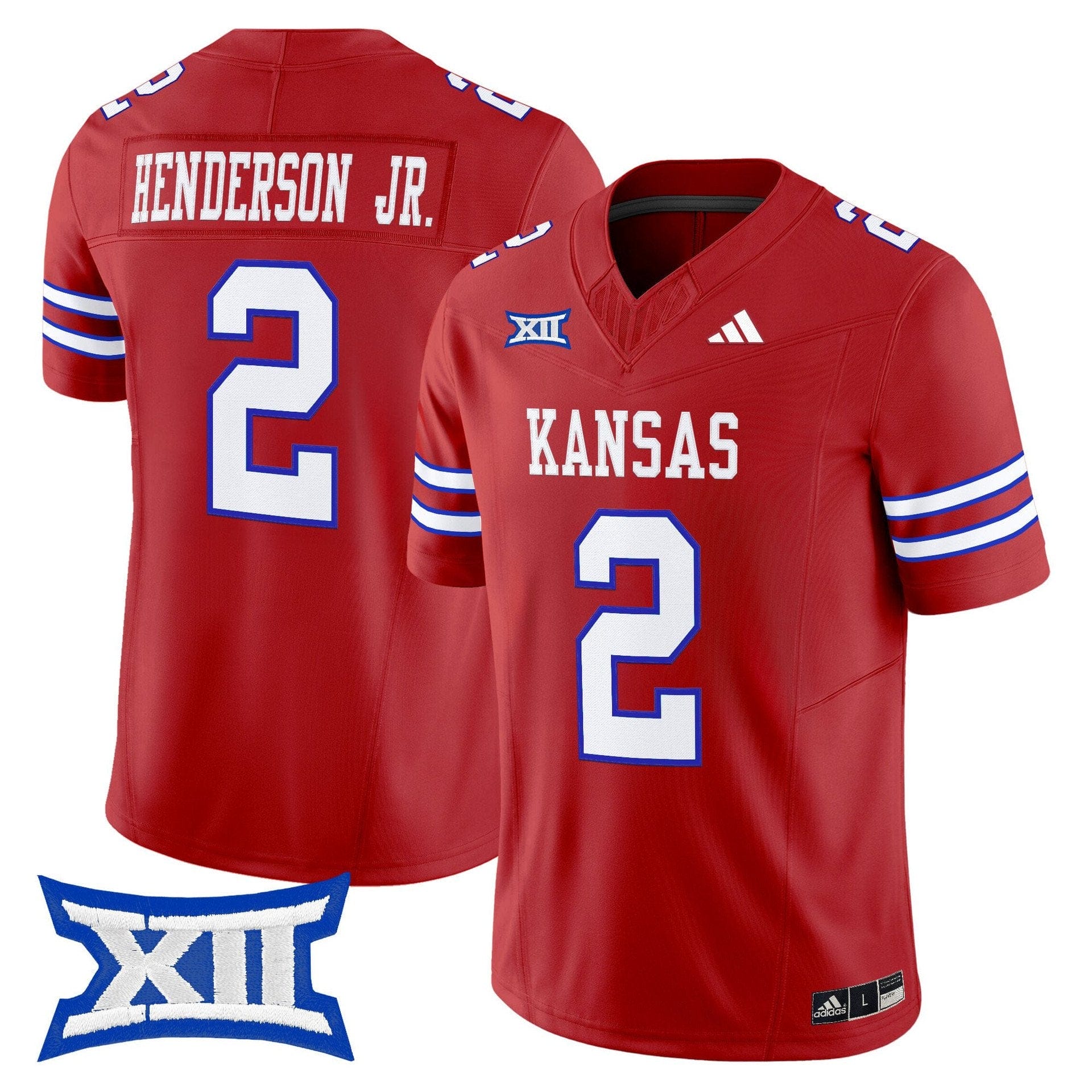 Emmanuel Henderson Jr Jersey #2 Kansas Jayhawks 2025 Limited Stitched - Image 4