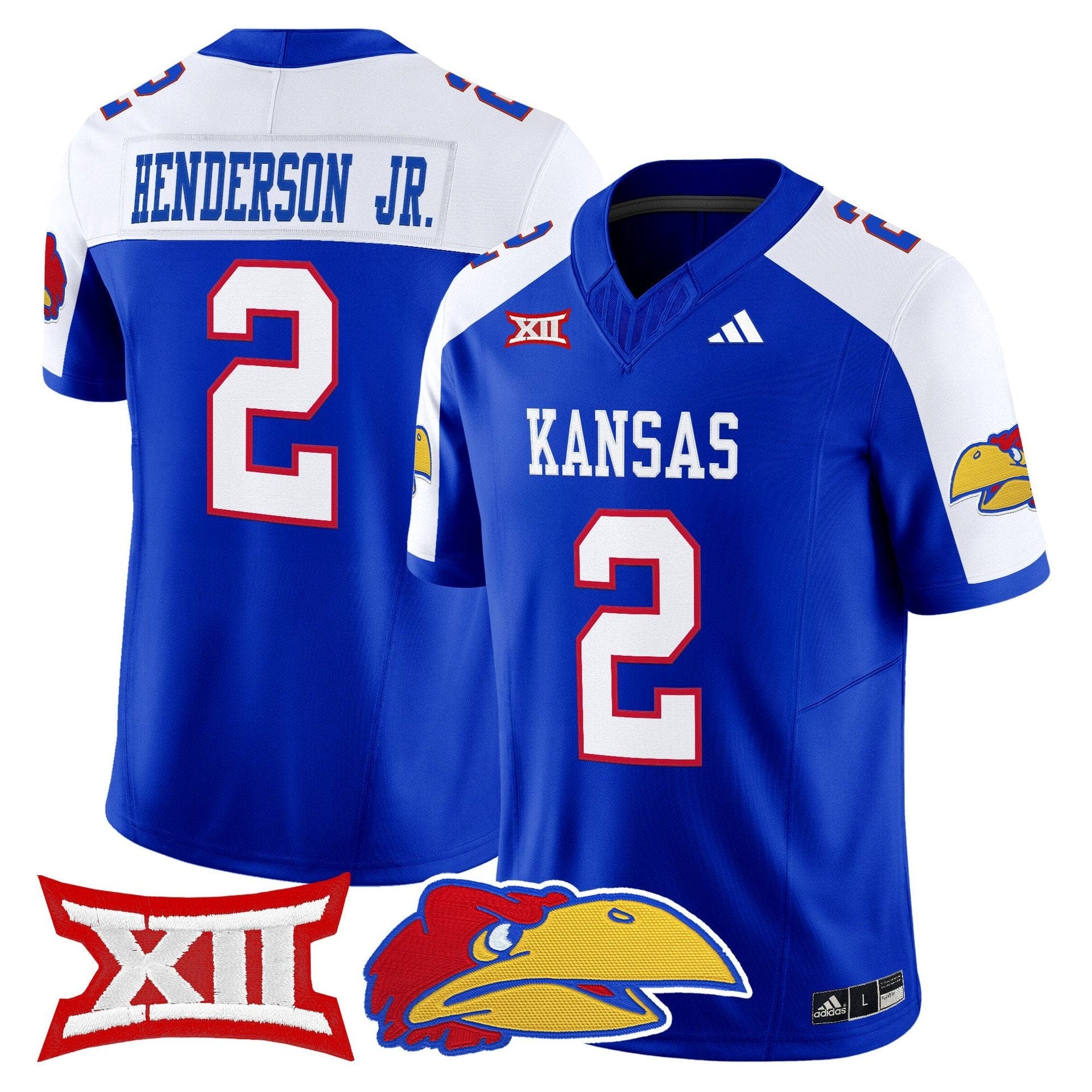 Emmanuel Henderson Jr Jersey #2 Kansas Jayhawks 2025 Limited Stitched - Image 3