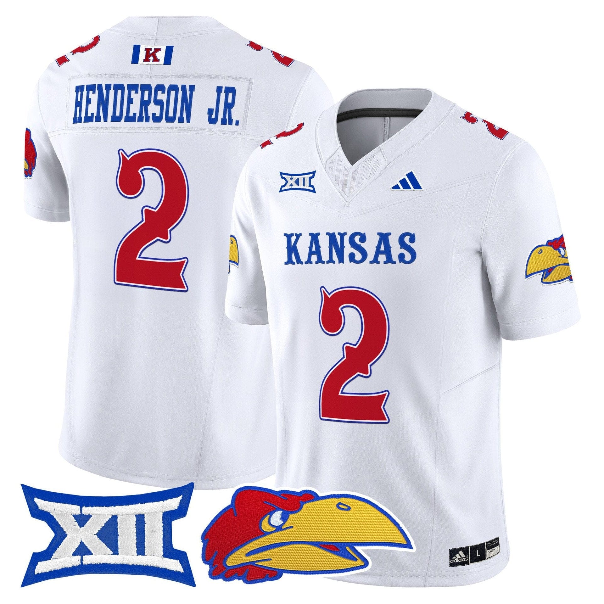 Alternative view of Emmanuel Henderson Jr Jersey #2 Kansas Jayhawks 2025 Limited Stitched