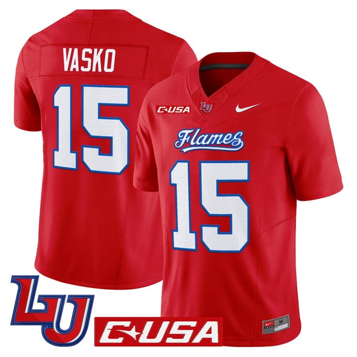 Ethan Vasko Jersey #15 Liberty Flames 2025 Limited Stitched - Image 5